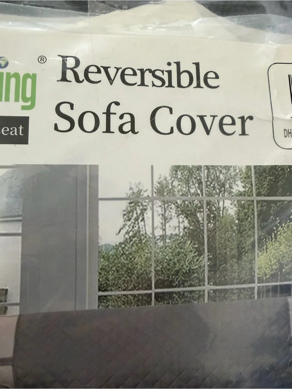 Easly -Going Reversible Loveseat Sofa Cover in Gray